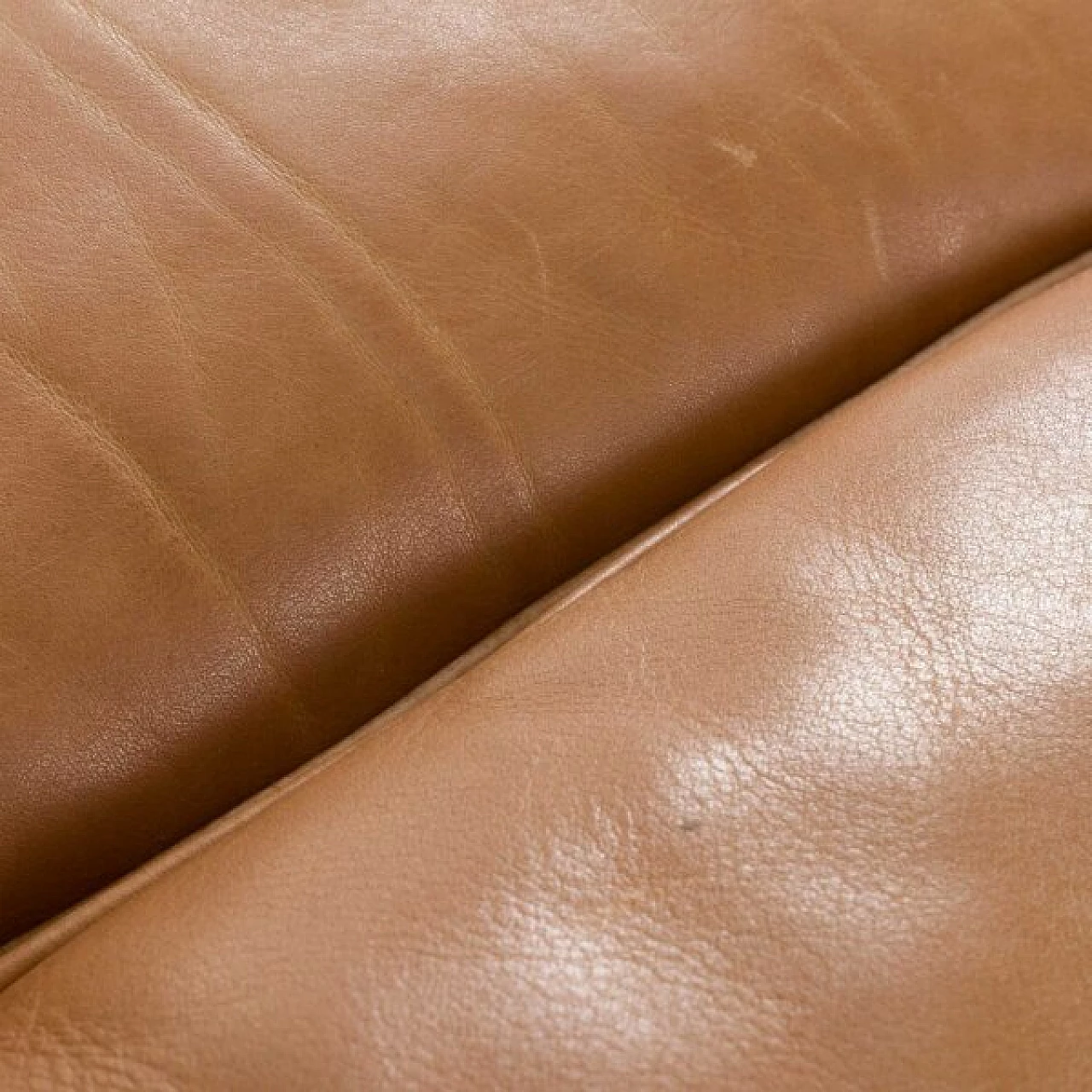 Brown aniline leather three-seater sofa by Mogens Hansen, 1970s 11
