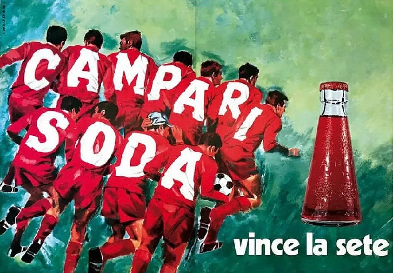 Campari Vince la Sete advertising poster by Pijoan, 1973 2