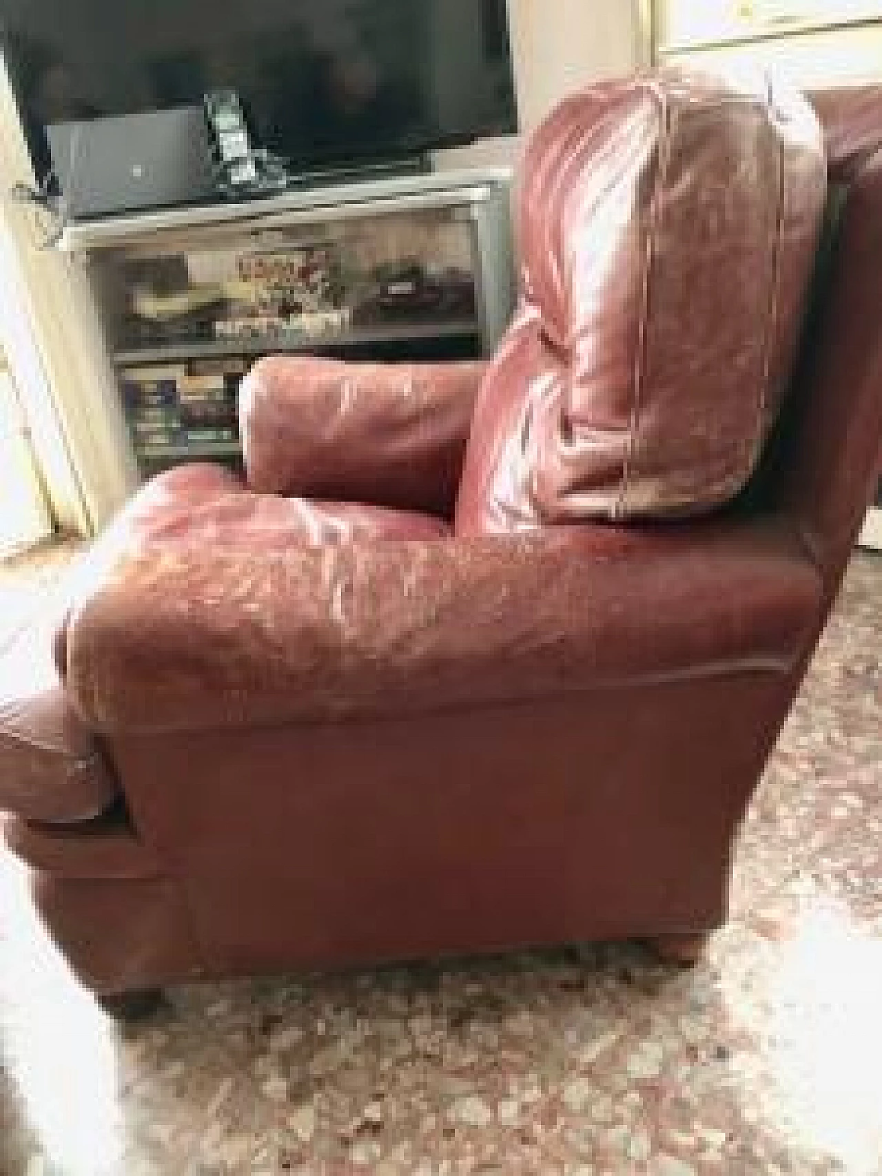 Poltrona Frau in pelle rossa, anni '70 4