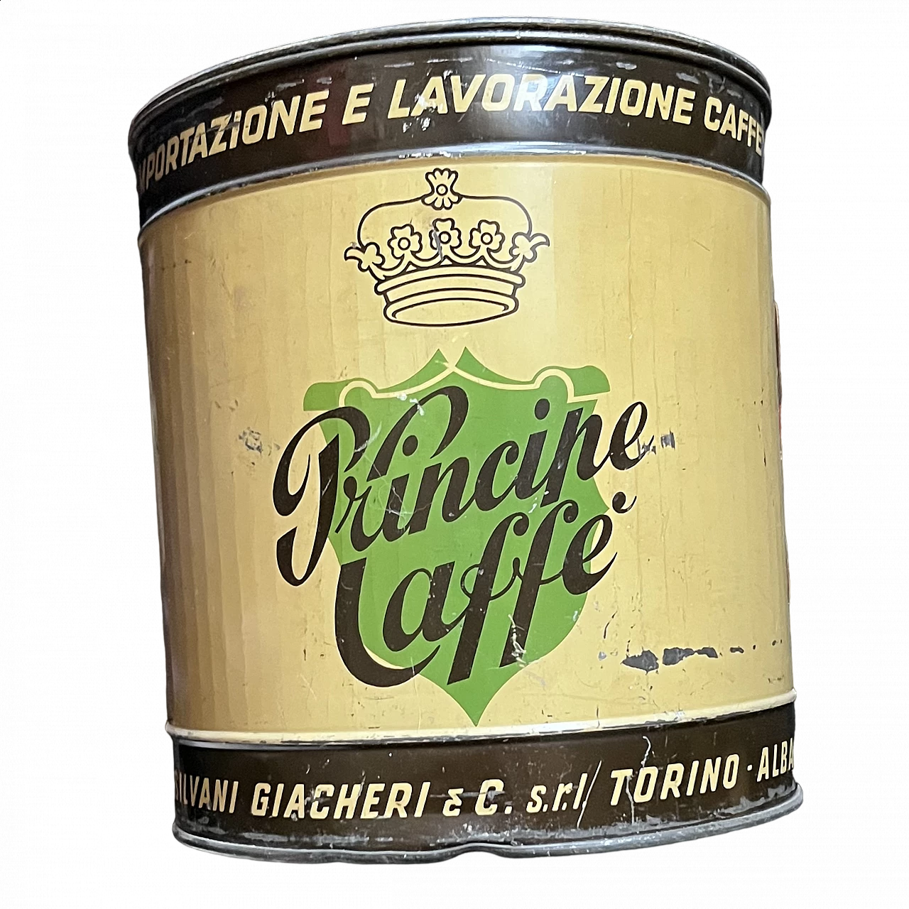 Scatola in latta Caffè Principe di Silvani Giacheri & C., anni '50 5