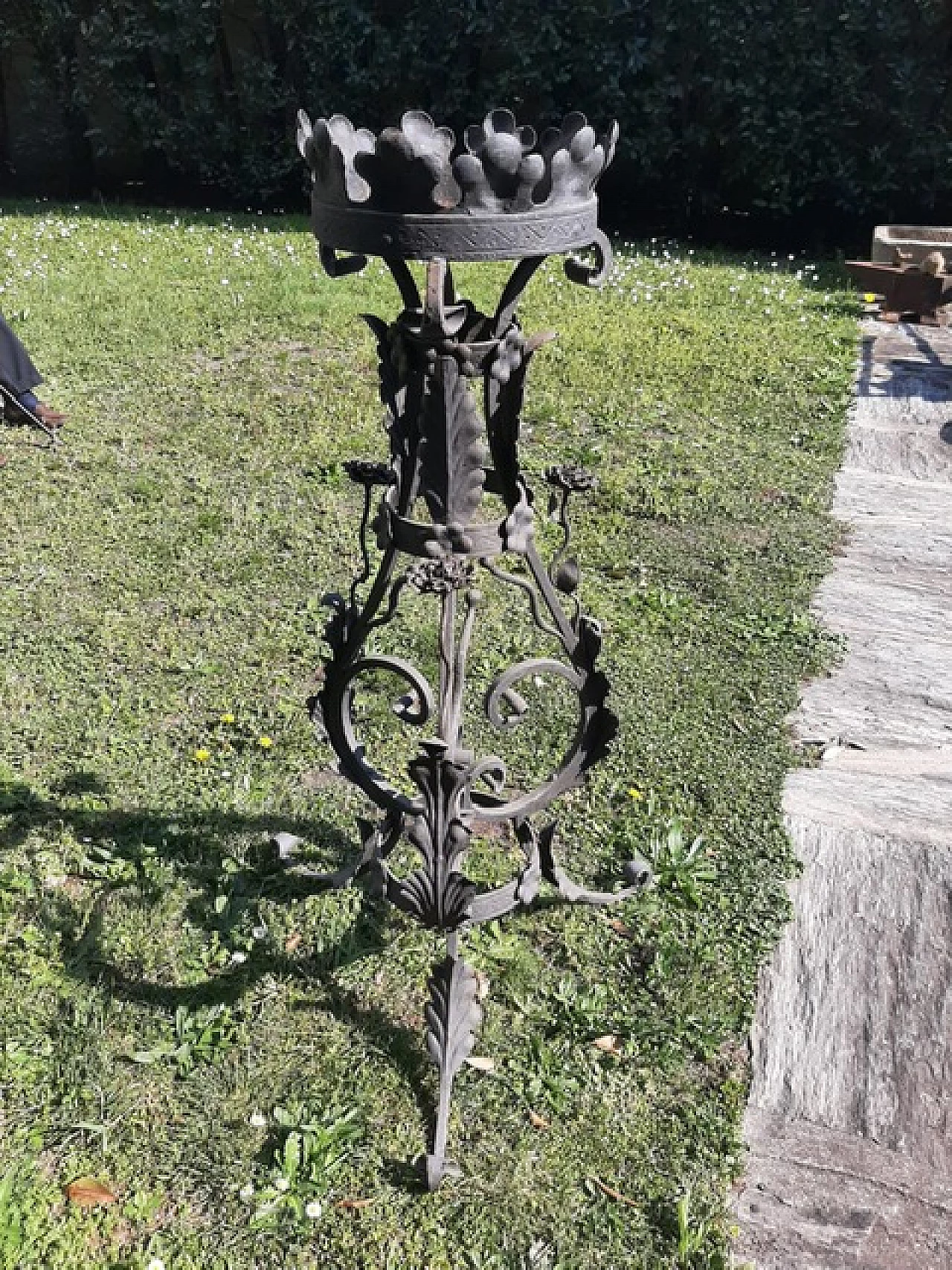 Portavasi in ferro battuto, '800 4