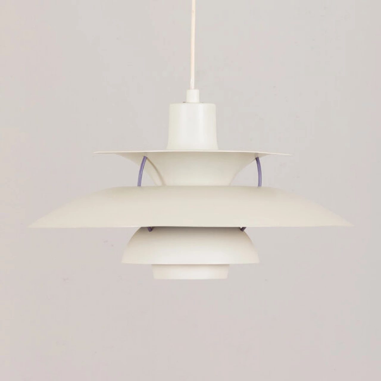 PH5 white pendant lamp by Poul Henningsen for Louis Poulsen, 1970s 2