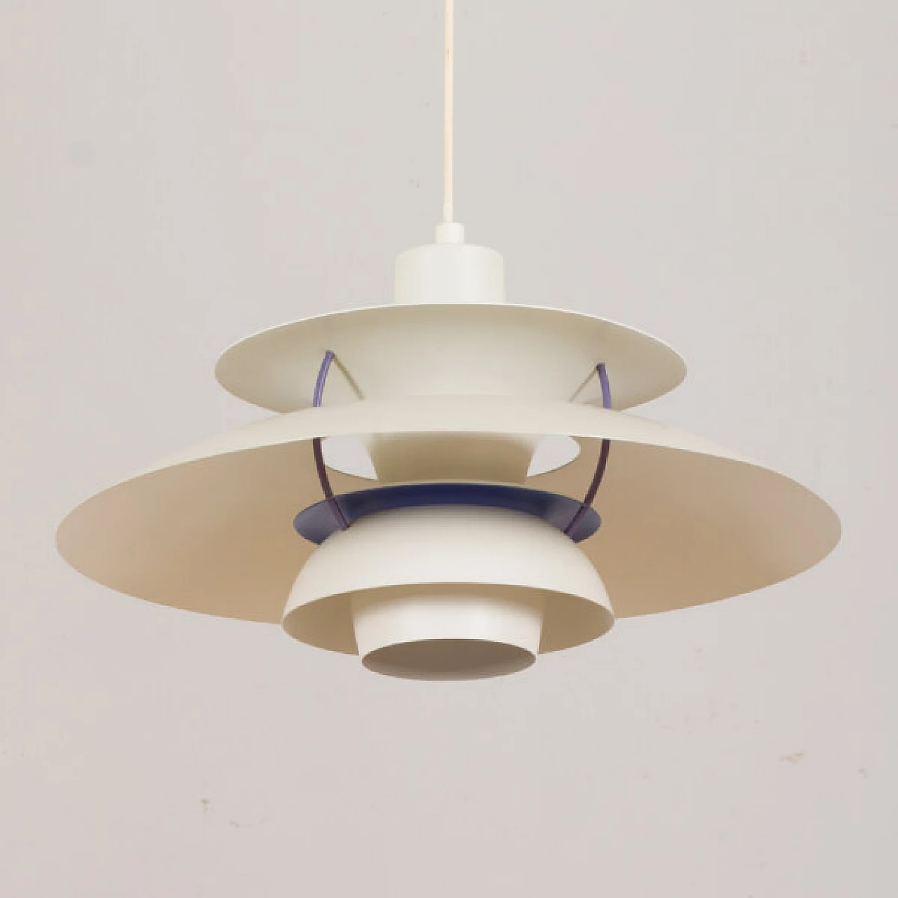 PH5 white pendant lamp by Poul Henningsen for Louis Poulsen, 1970s 3