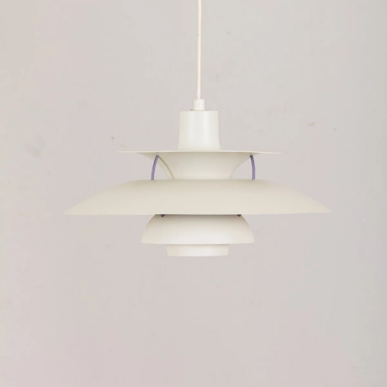 PH5 white pendant lamp by Poul Henningsen for Louis Poulsen, 1970s 4