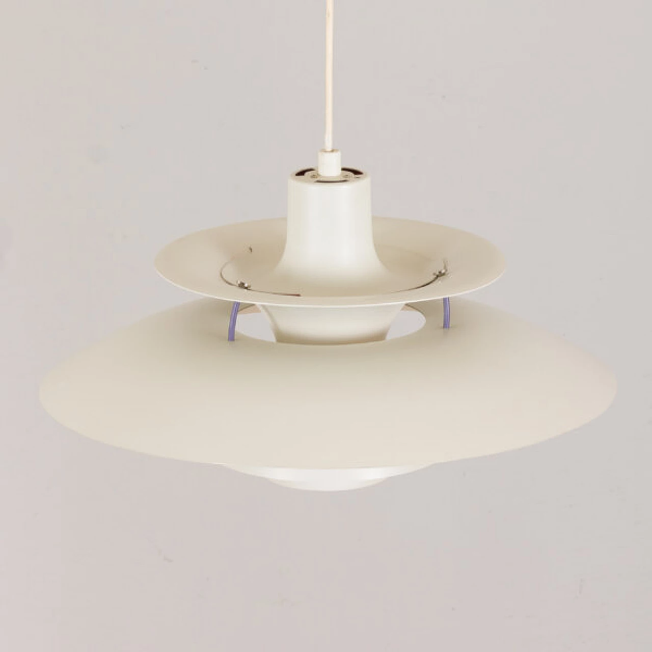 PH5 white pendant lamp by Poul Henningsen for Louis Poulsen, 1970s 5