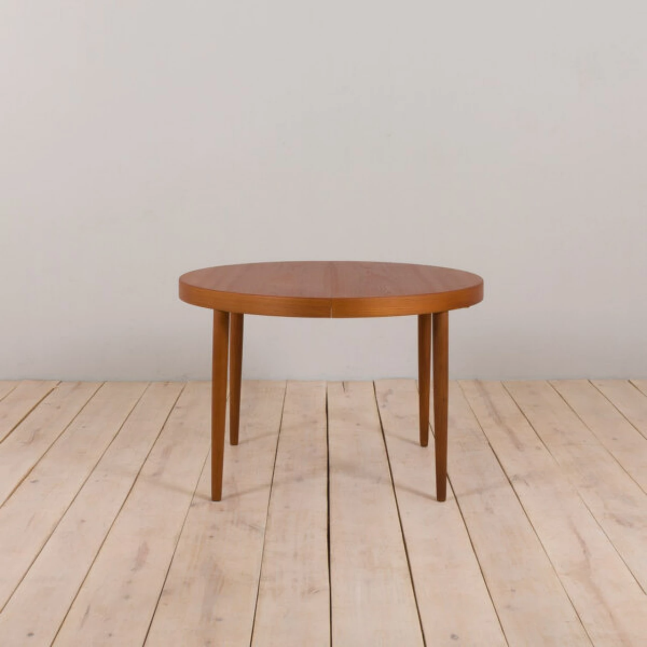 Circular teak dining table by Kai Kristiansen, 1960s 3