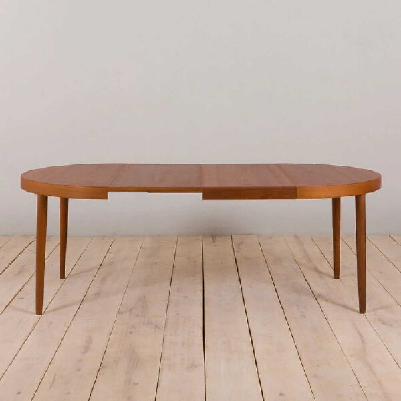 Circular teak dining table by Kai Kristiansen, 1960s 5
