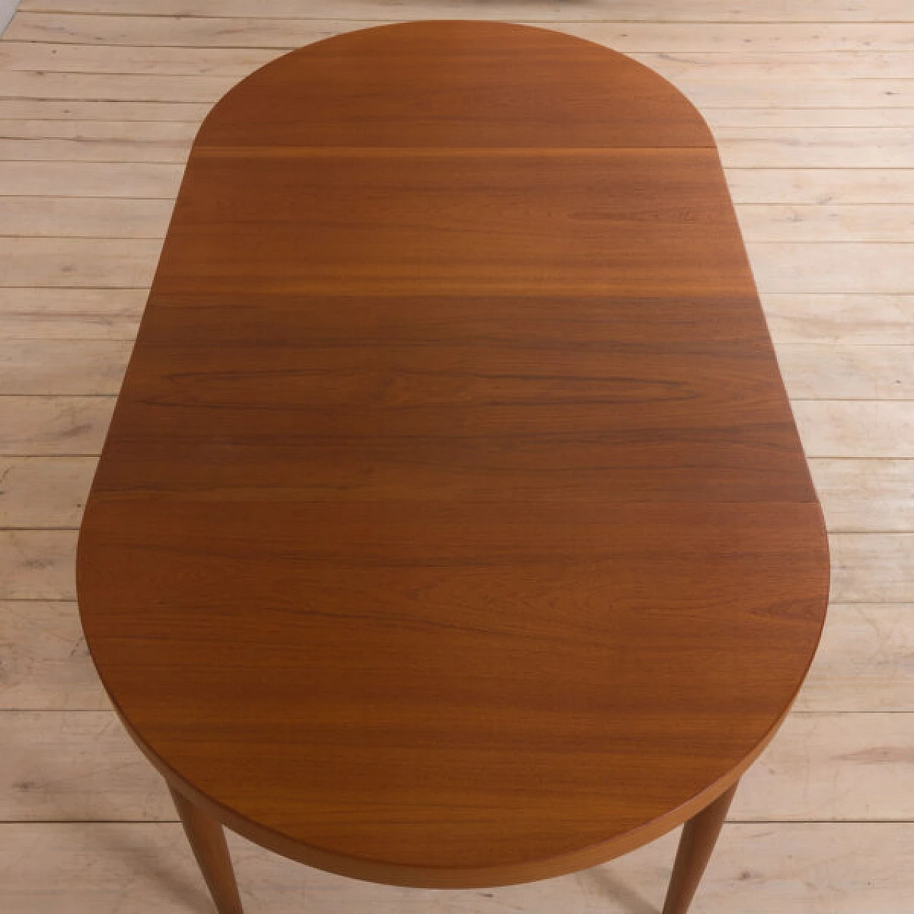 Circular teak dining table by Kai Kristiansen, 1960s 6