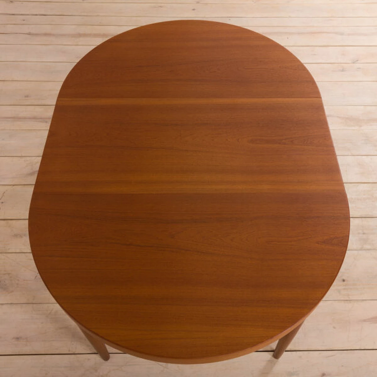 Circular teak dining table by Kai Kristiansen, 1960s 8