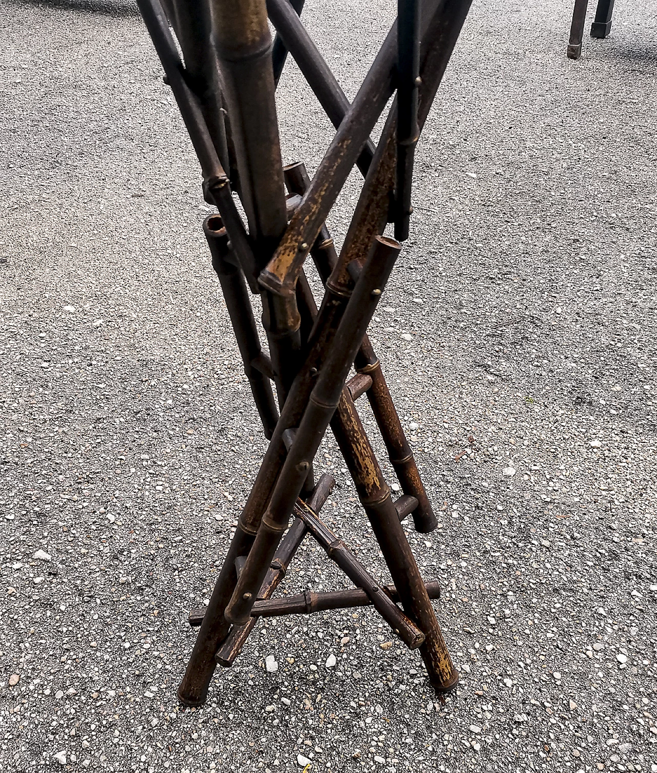 Bamboo pot holder column, 1940s 3