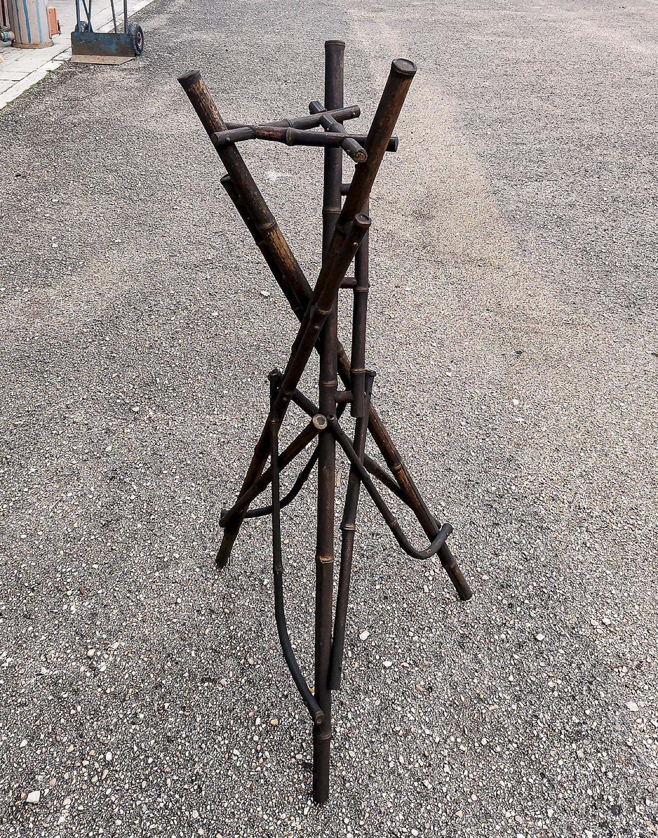 Bamboo pot holder column, 1940s 5