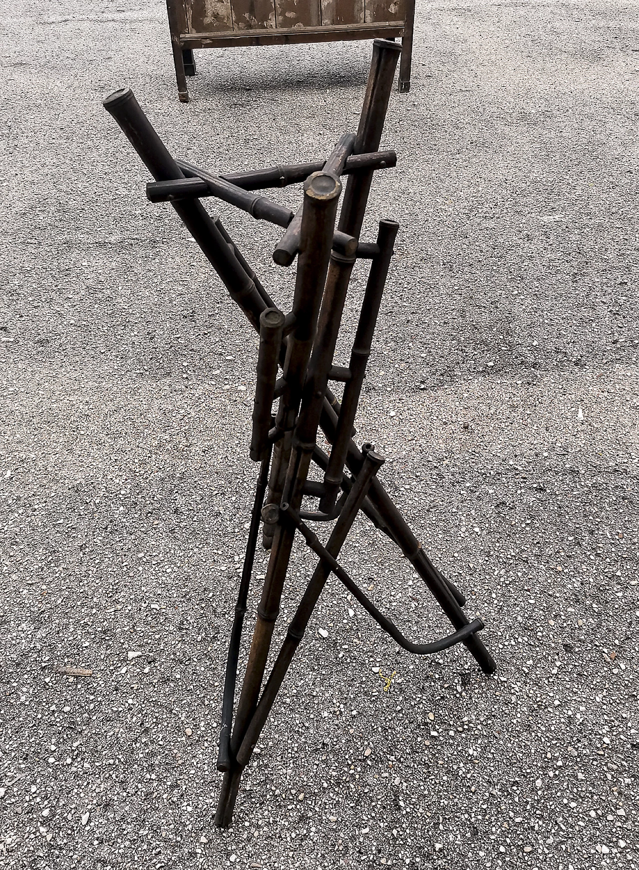 Bamboo pot holder column, 1940s 6