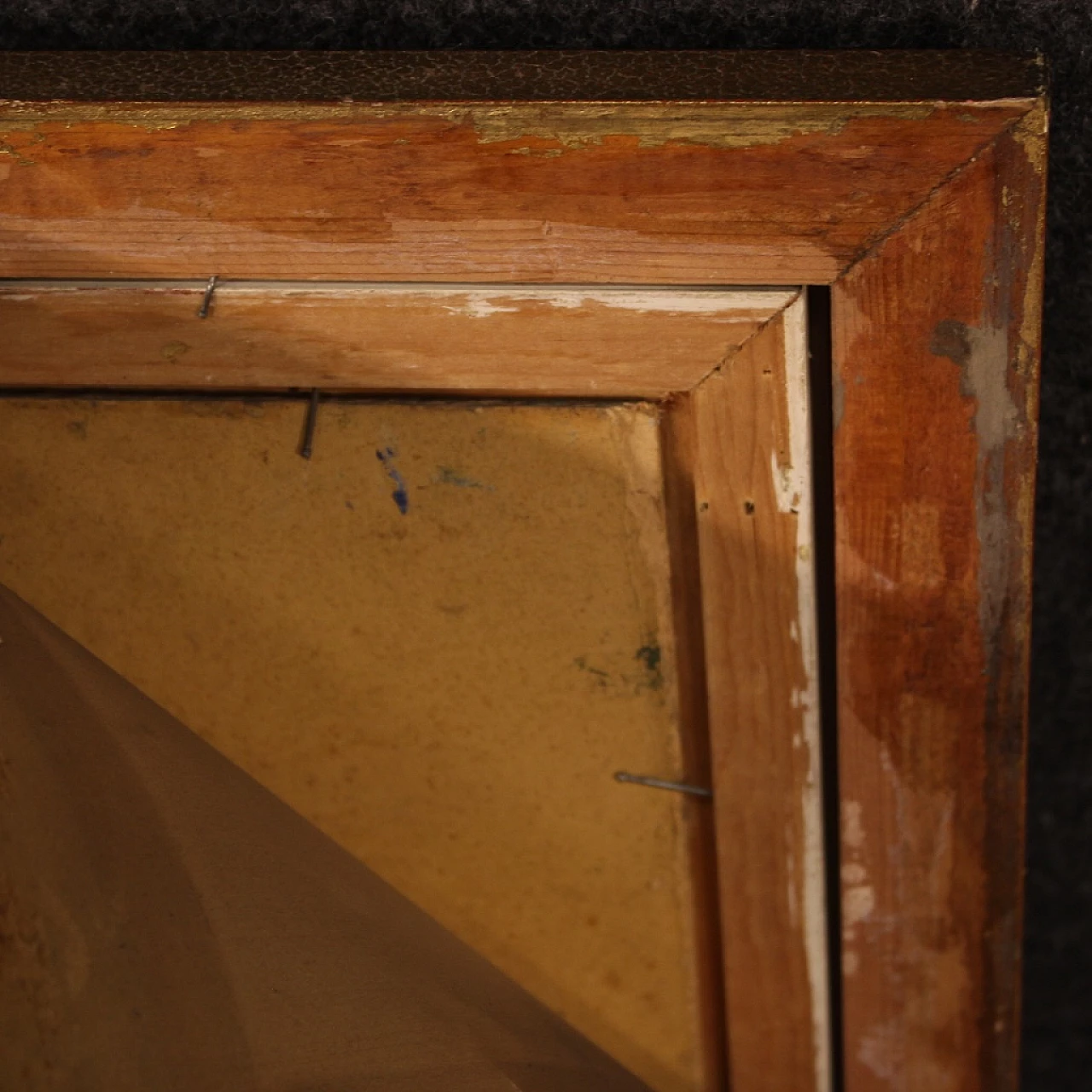 Angiola Meucci, country houses, oil painting on cardboard 12