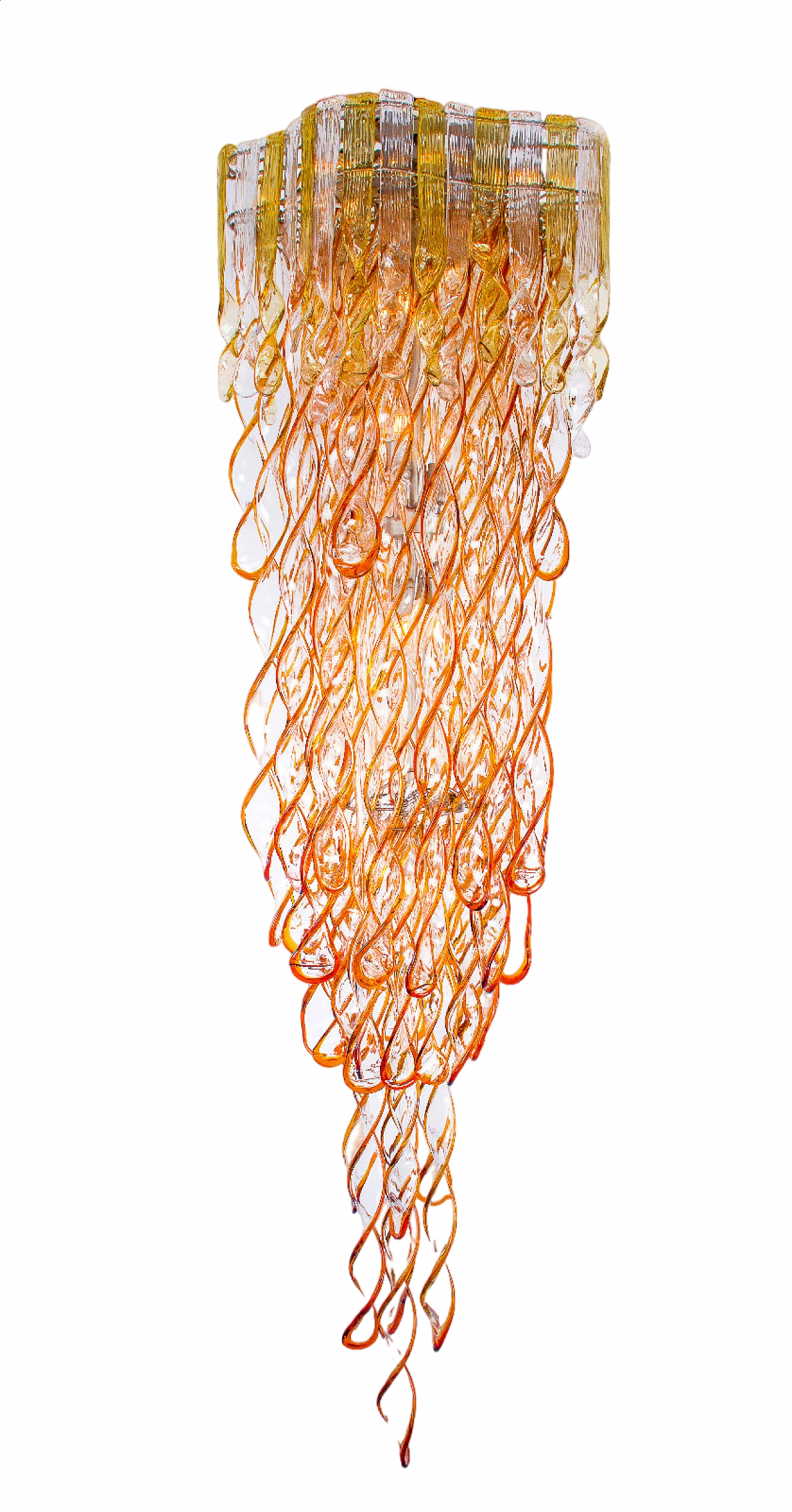 Murano glass chandelier by Aureliano Toso, 1960s 21