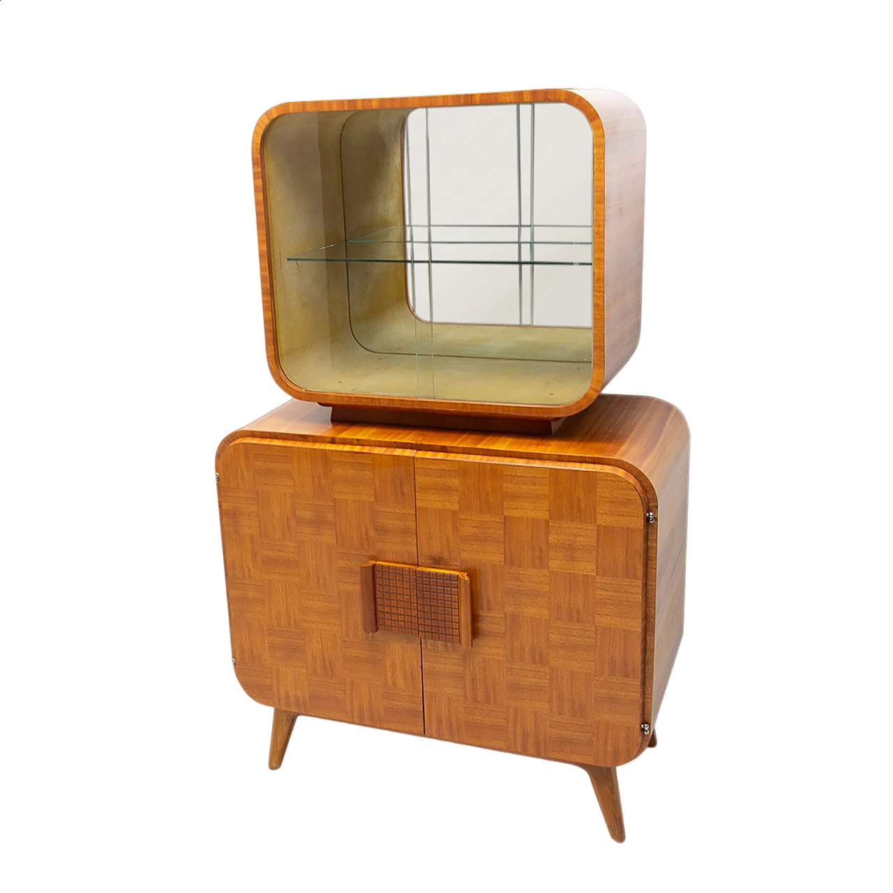Television sideboard with display case by Jindrich Halabala for UP Zavody, 1940s 22