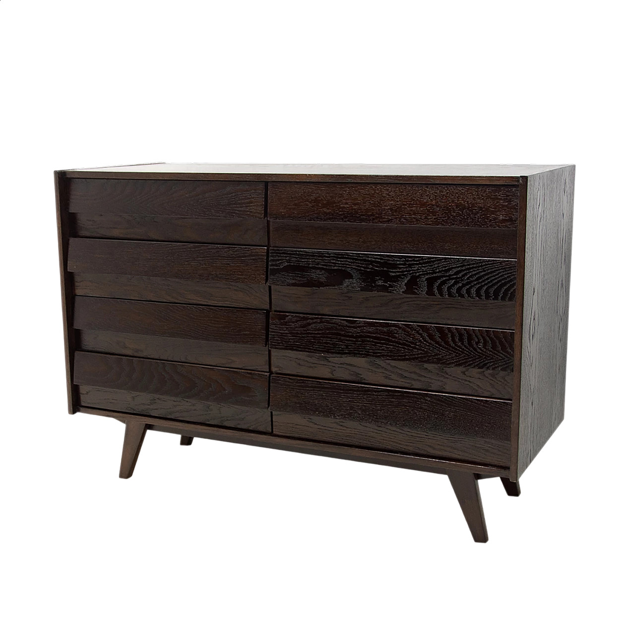 Cassettiera U-453 in rovere di Jiri Jiroutek per Interiér Praha, anni '60 18