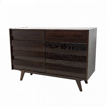 Cassettiera U-453 in rovere di Jiri Jiroutek per Interiér Praha, anni '60