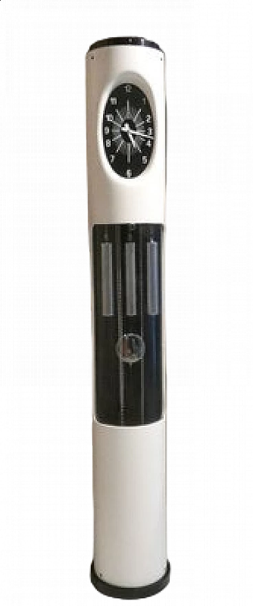 Lacquered wood, plexiglass and metal pendulum clock, 1970s