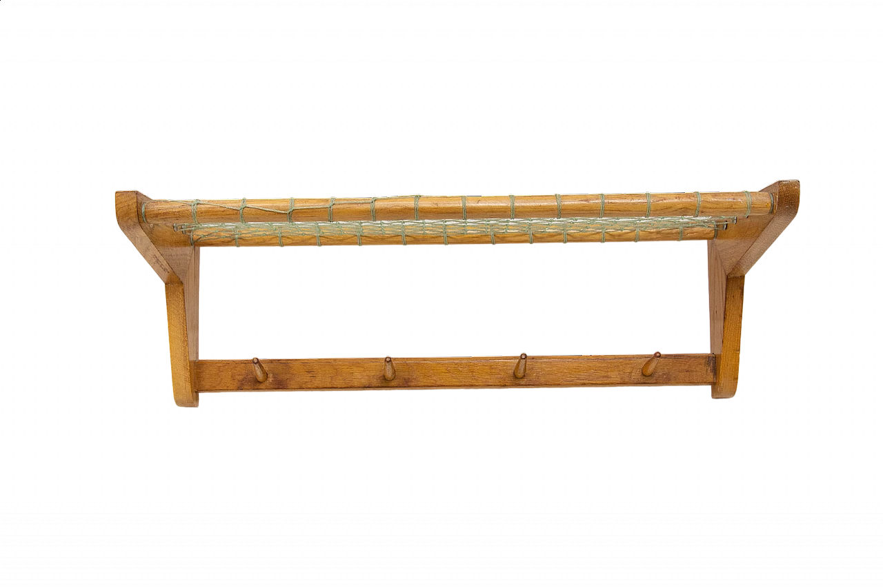 Appendiabiti da parete in faggio di Krásná Jizba, anni '60 13