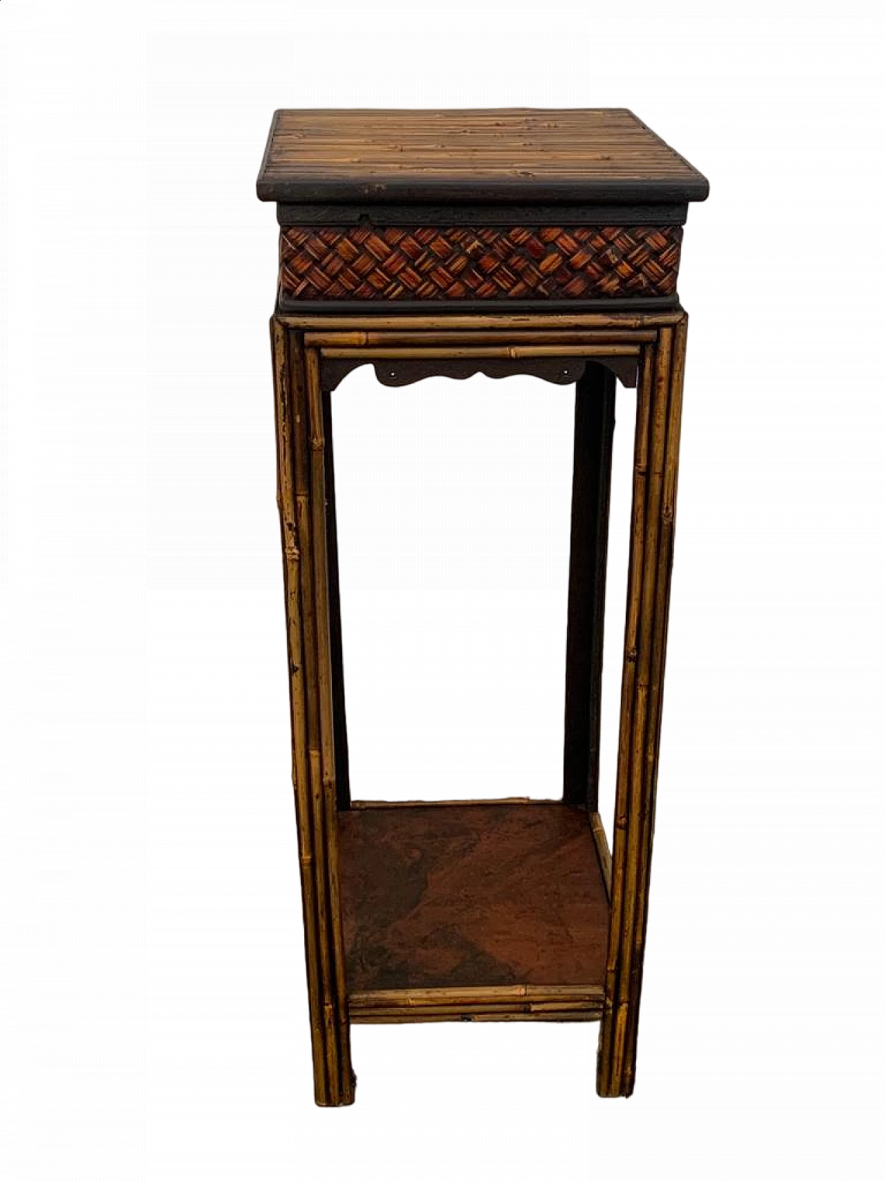 Bamboo side table in the Chinoserie style, 1980s 8