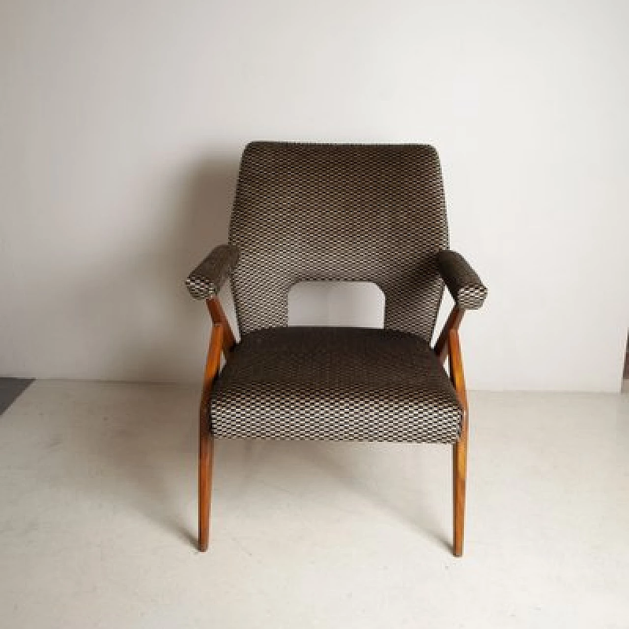 3 Armchairs with wooden frame and velvet upholstery by Antonio Gorgone, 1950s 12