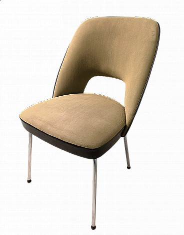 Metal, fabric and skai armchair by Mobiltecnica Torino, 1960s