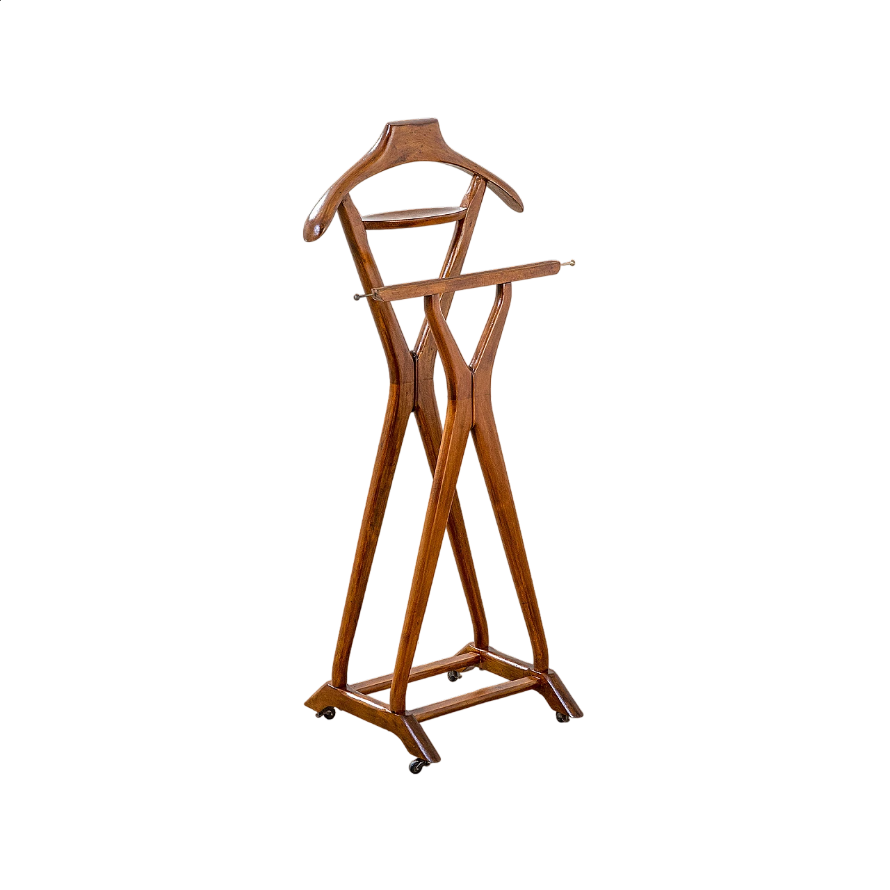 Double wooden valet stand for Fratelli Reguitti, 1950s 8