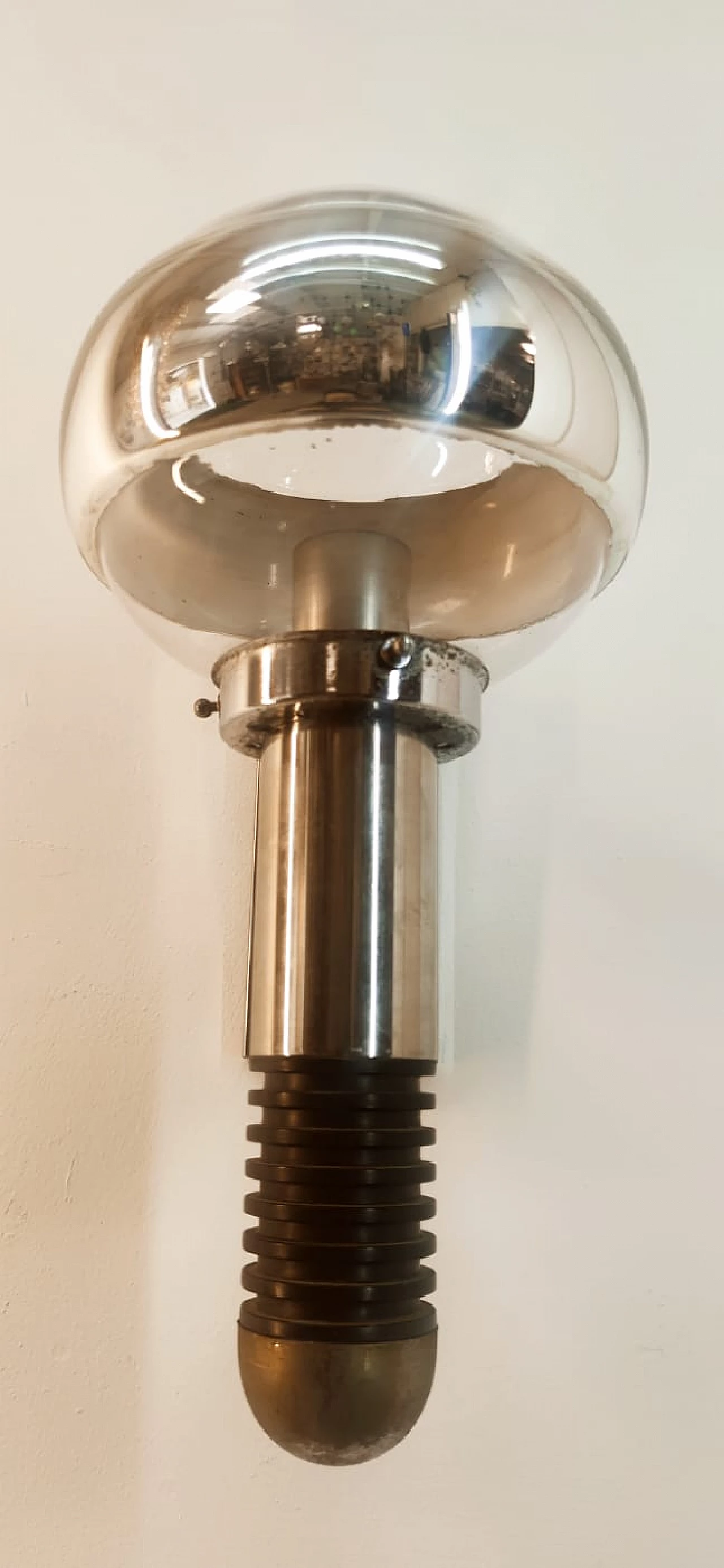 Applique in metallo e vetro di Gaetano Sciolari, anni '70 4