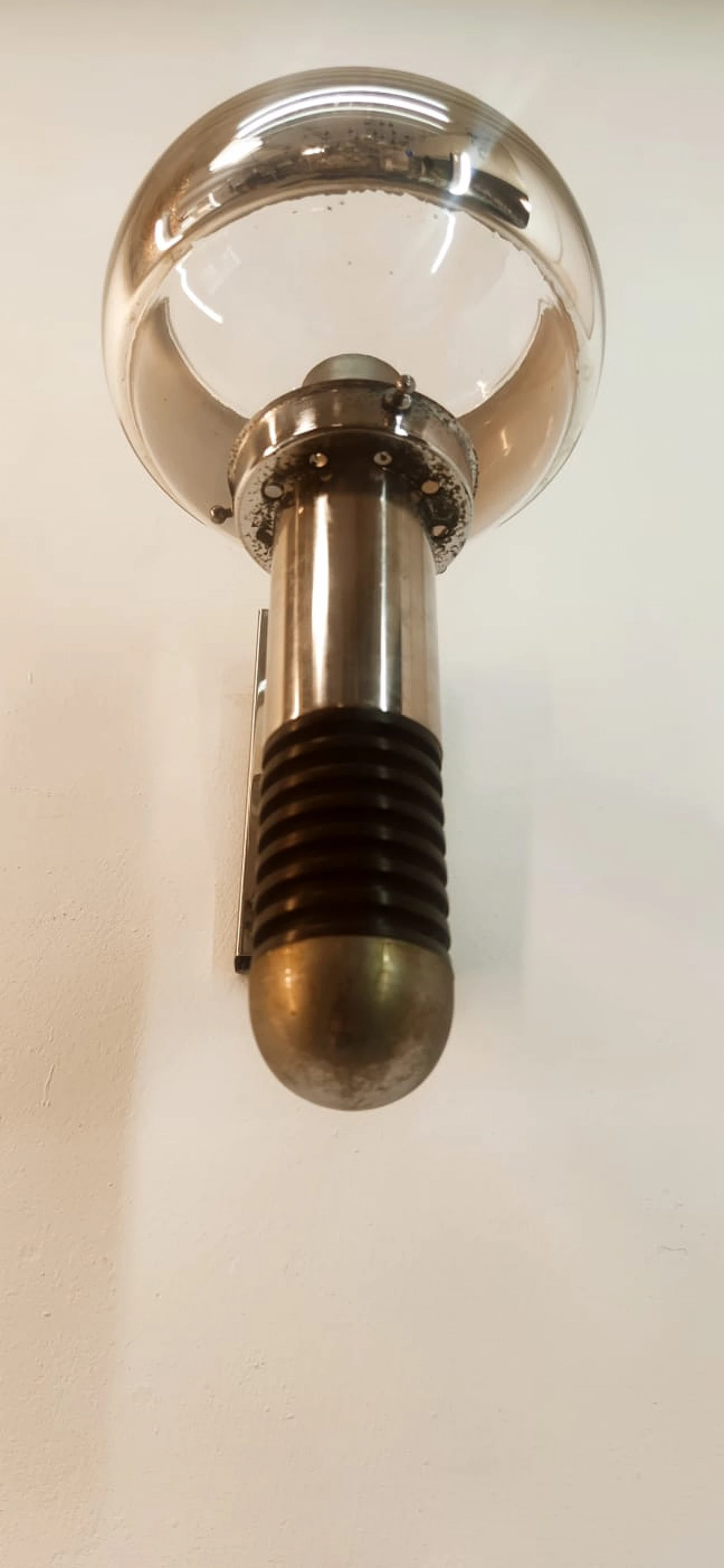 Applique in metallo e vetro di Gaetano Sciolari, anni '70 11