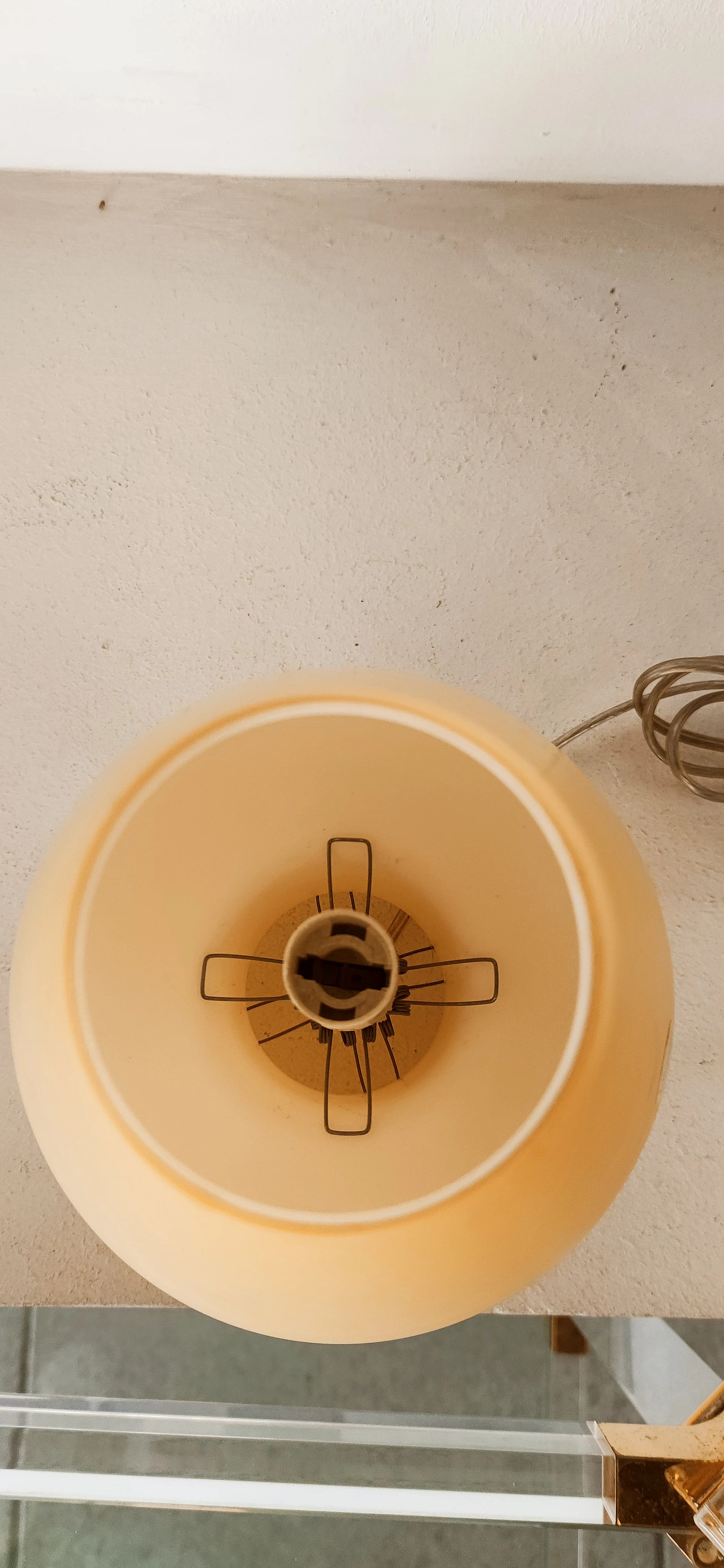 Lampada da tavolo in vetro arancione di Vistosi, anni '80 9