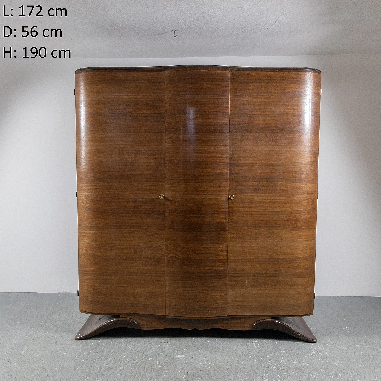 Rosewood double-door wardrobe, 1930s 2