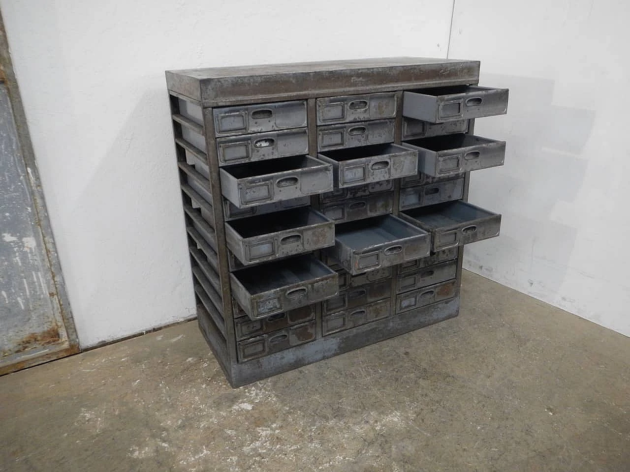 Industrial metal filing cabinet by Fami, 1950s 1