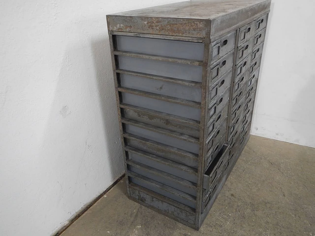 Industrial metal filing cabinet by Fami, 1950s 4