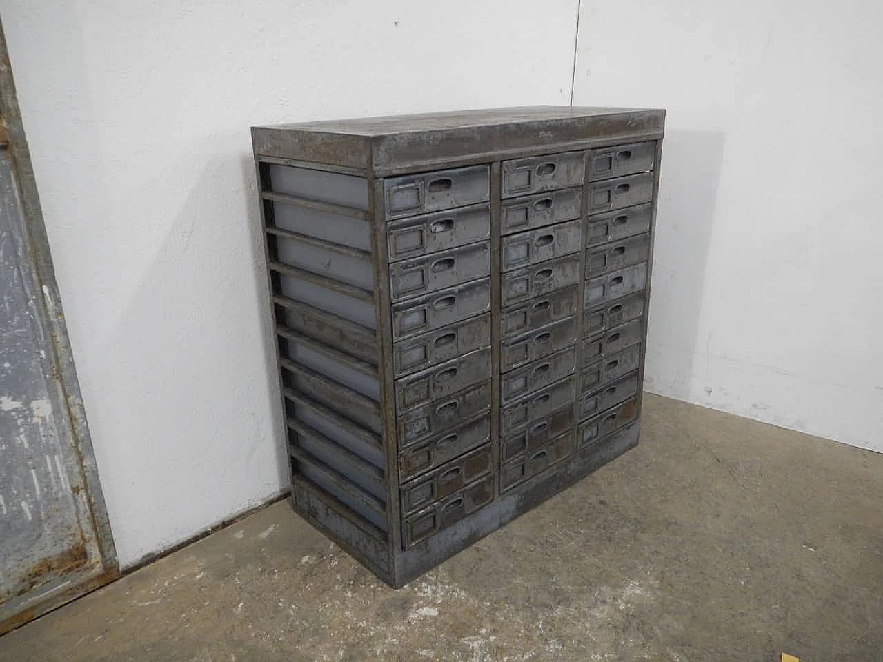 Industrial metal filing cabinet by Fami, 1950s 5