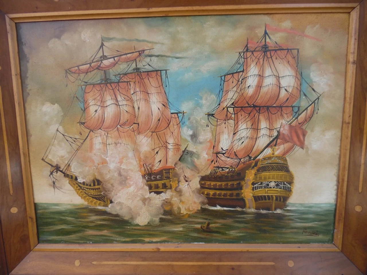 Naval battle, painting 1