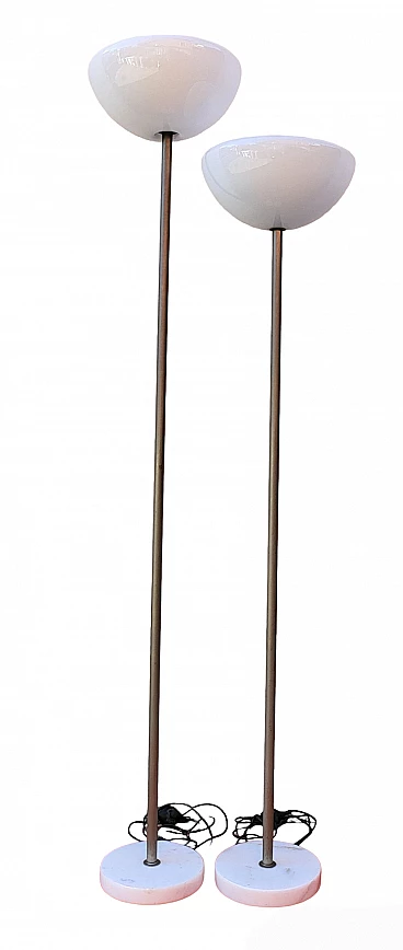 Pair of Papavero floor lamps by the Castiglioni brothers for Flos, 1960s