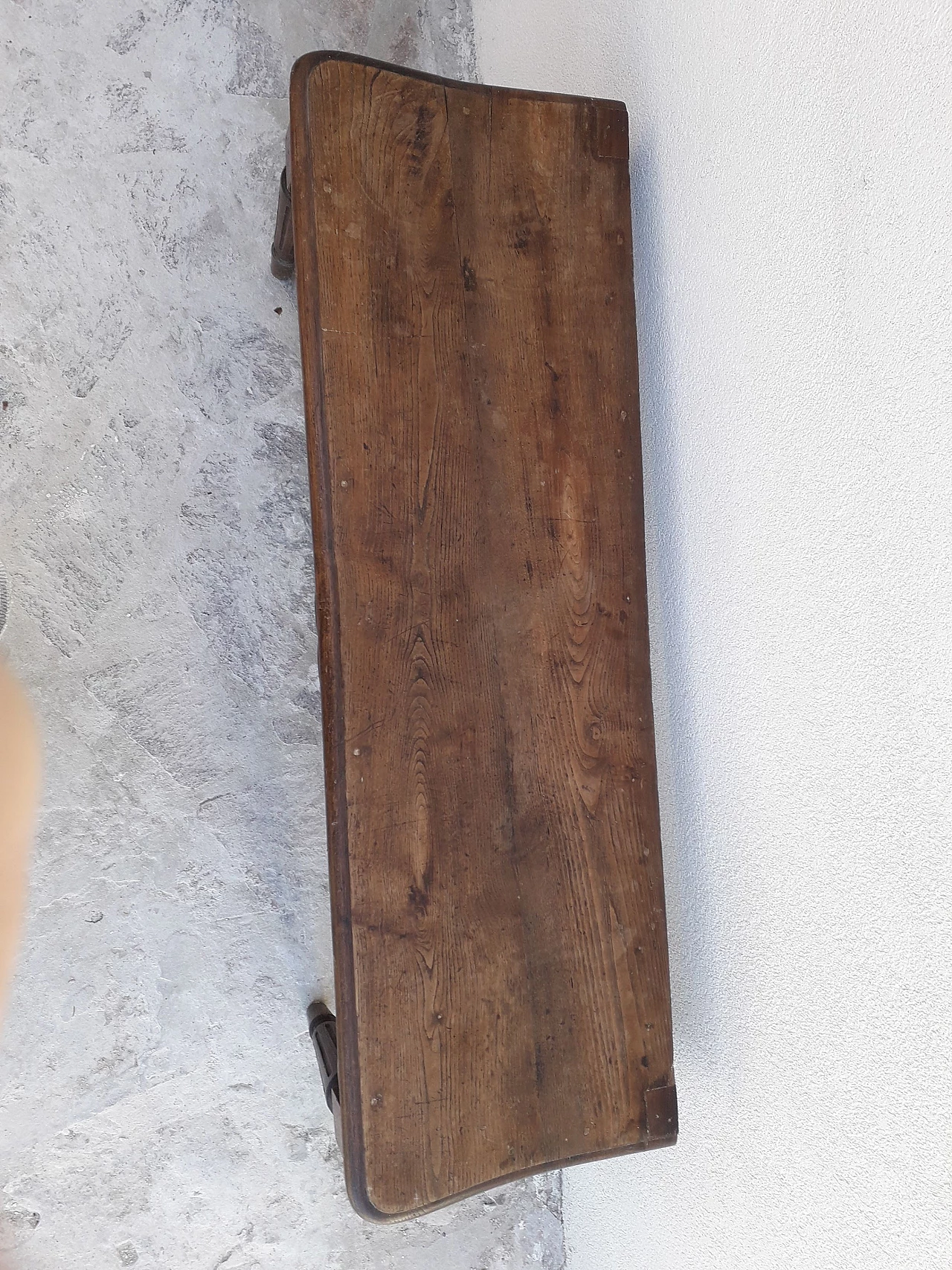 Empire oak bench with carvings, 19th century 11