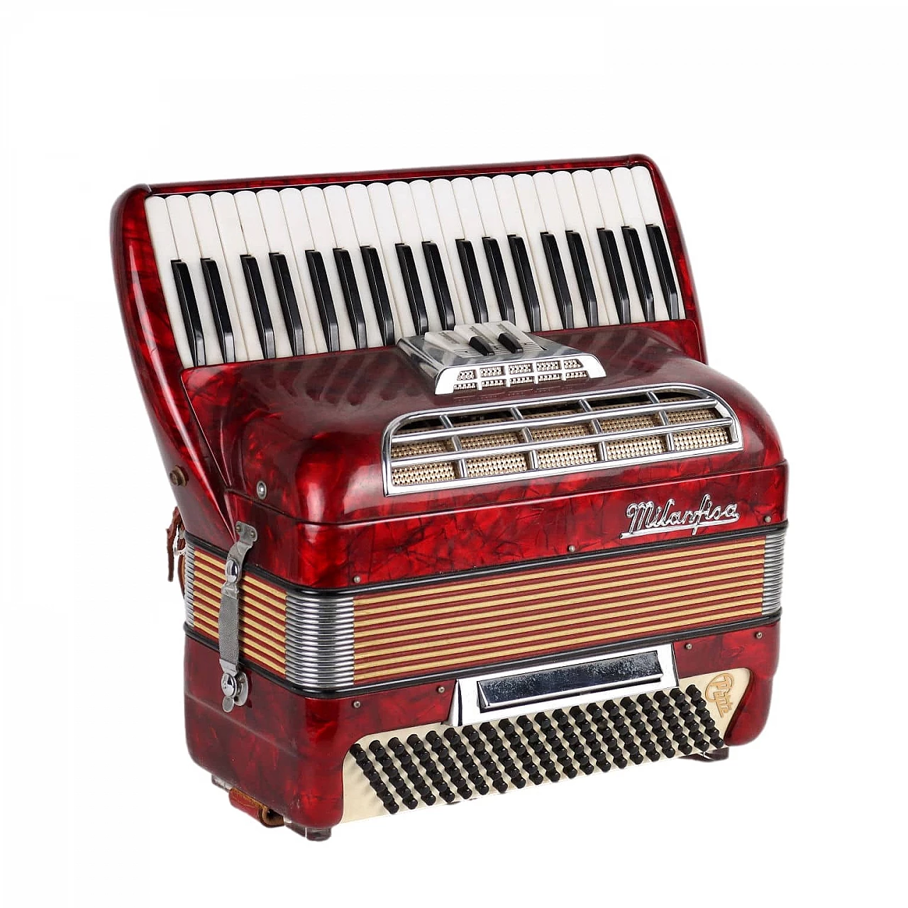 Red Milanfisa accordion, 1970s 1