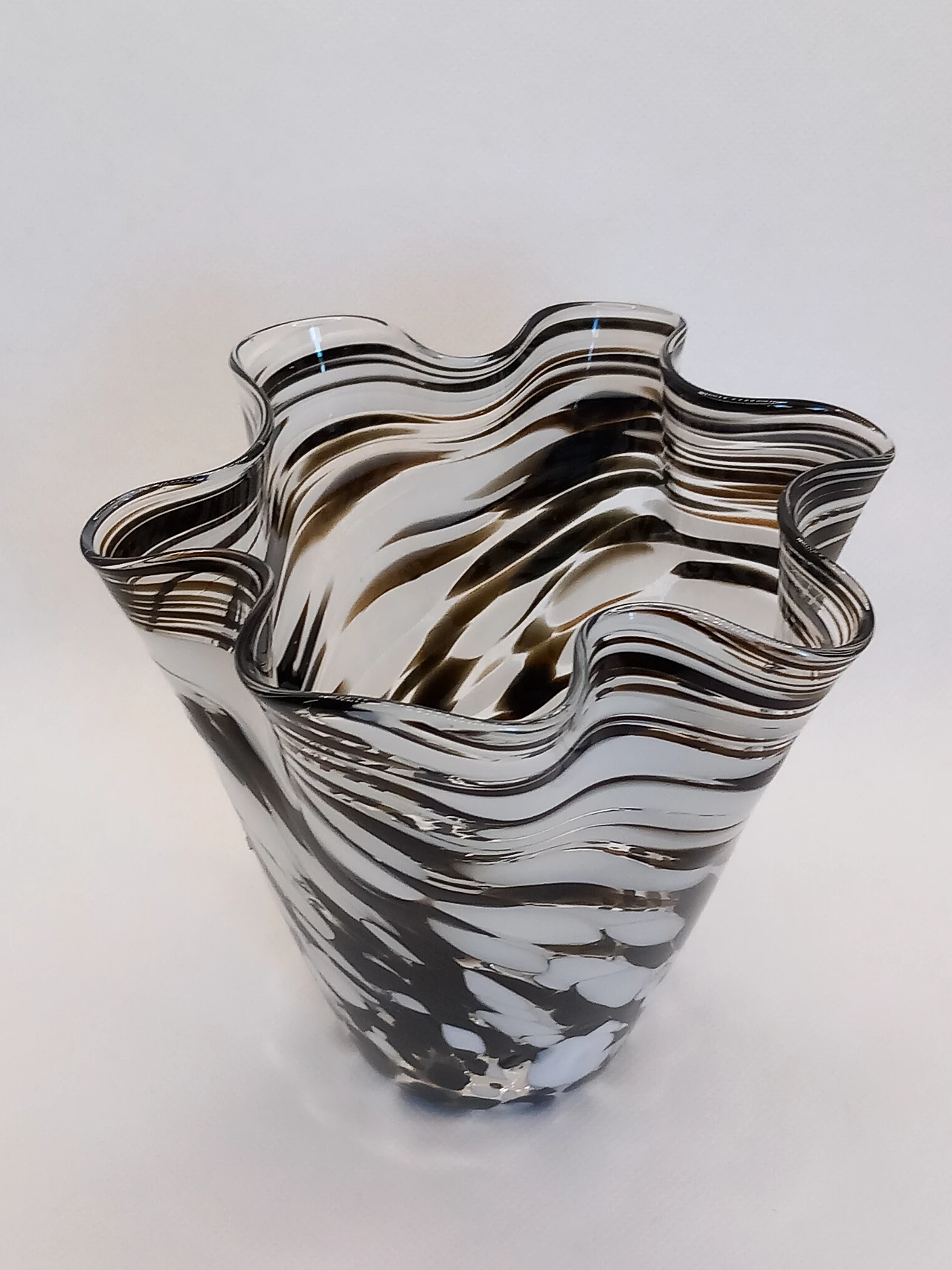 Murano glass Fazzoletto vase by Carlo Nason, 1980s 1