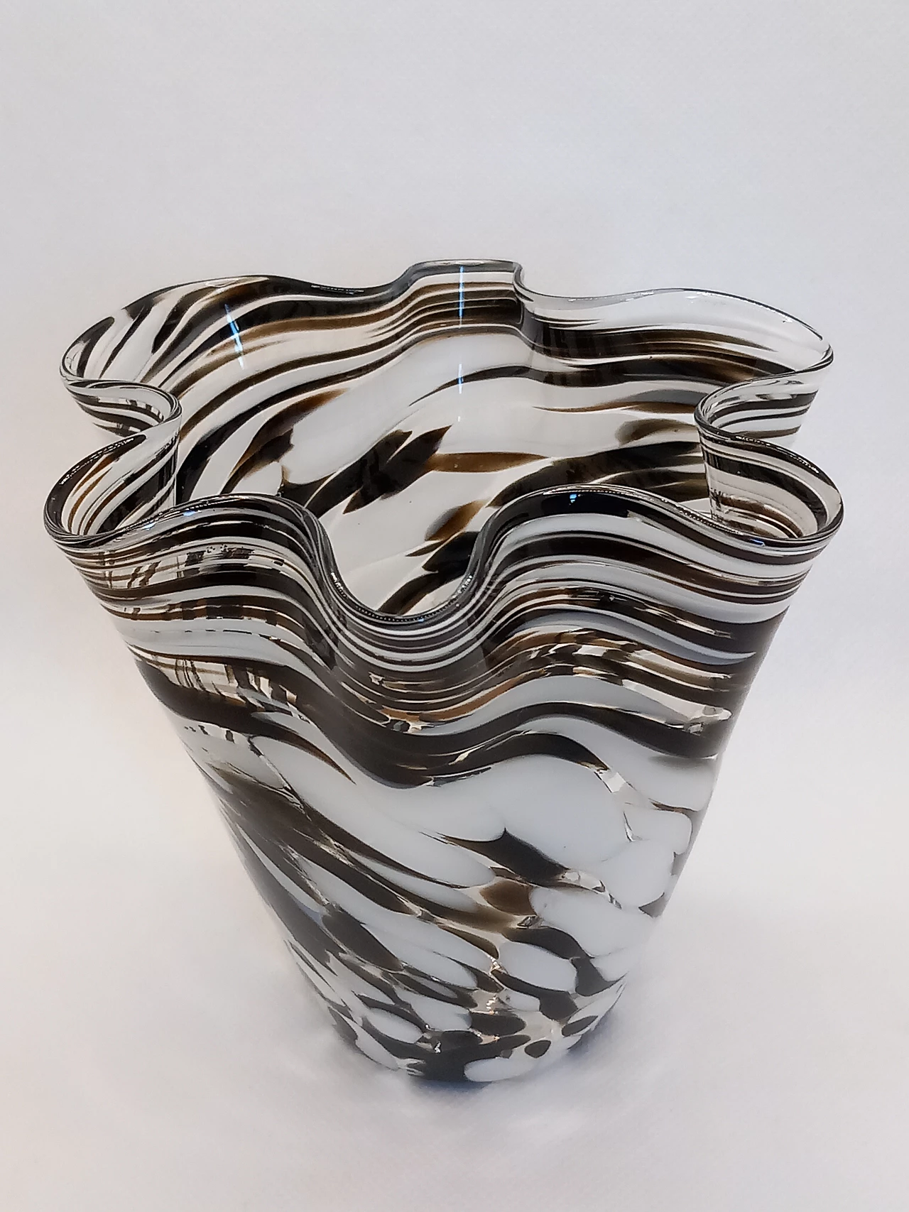 Murano glass Fazzoletto vase by Carlo Nason, 1980s 6