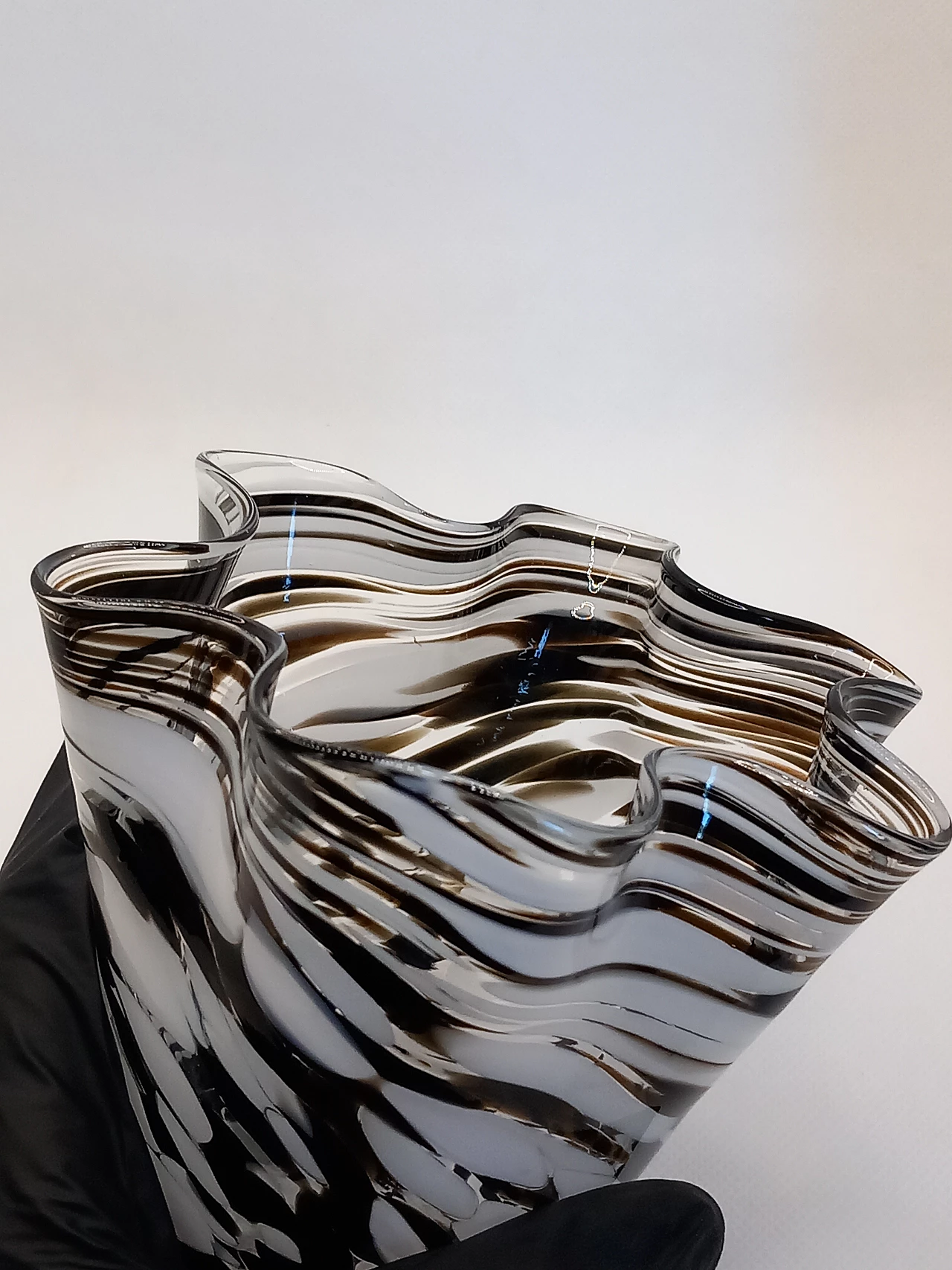 Murano glass Fazzoletto vase by Carlo Nason, 1980s 7