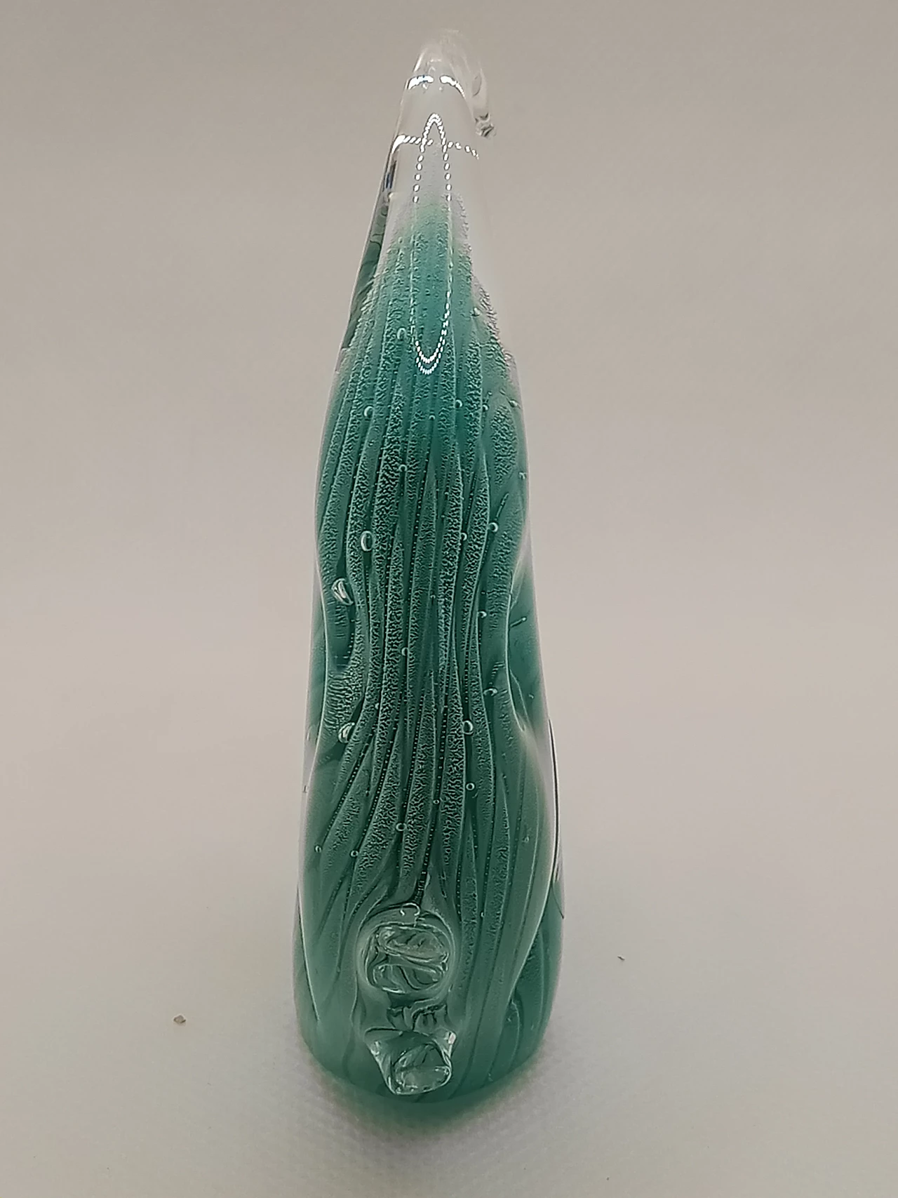 Turquoise Murano glass fish sculpture by Vincenzo Nason, 1980s 2