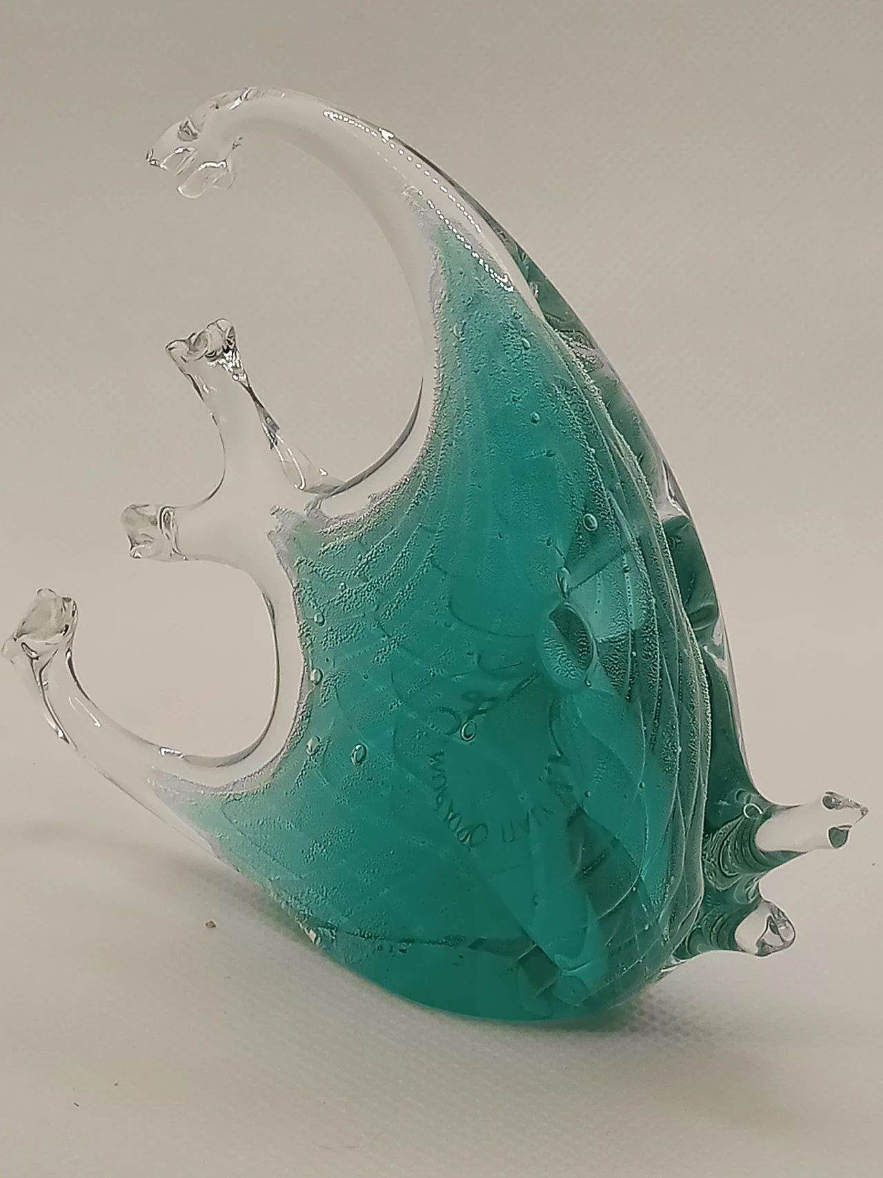 Turquoise Murano glass fish sculpture by Vincenzo Nason, 1980s 3