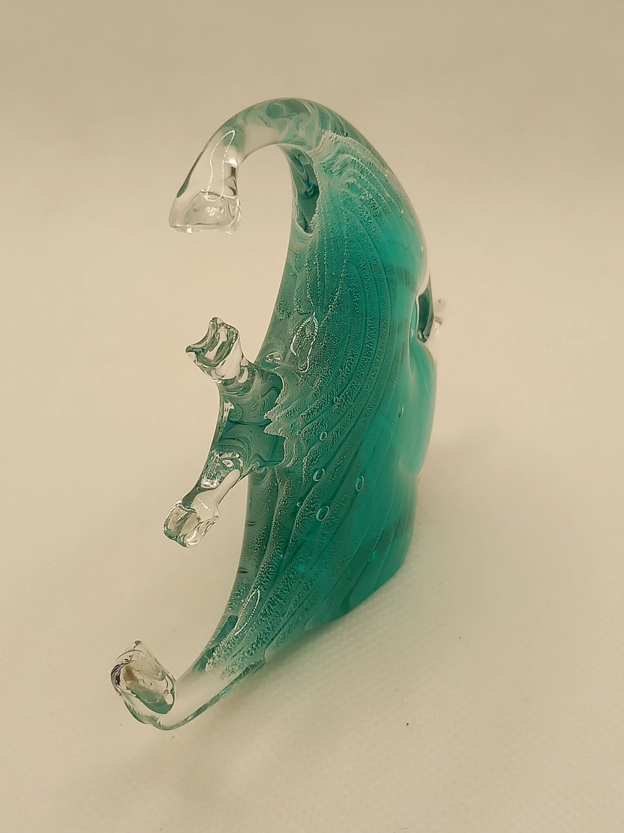Turquoise Murano glass fish sculpture by Vincenzo Nason, 1980s 5