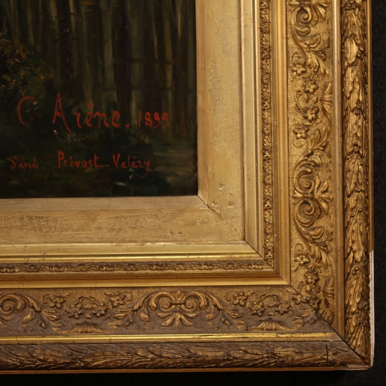 Paese di campagna, dipinto a olio su tela, 1899 13