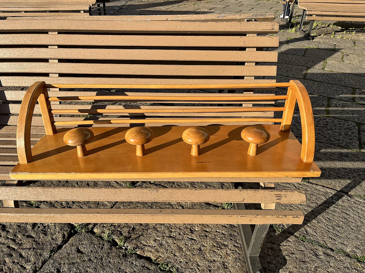 Appendiabiti in legno Fraber 964, anni '60 1