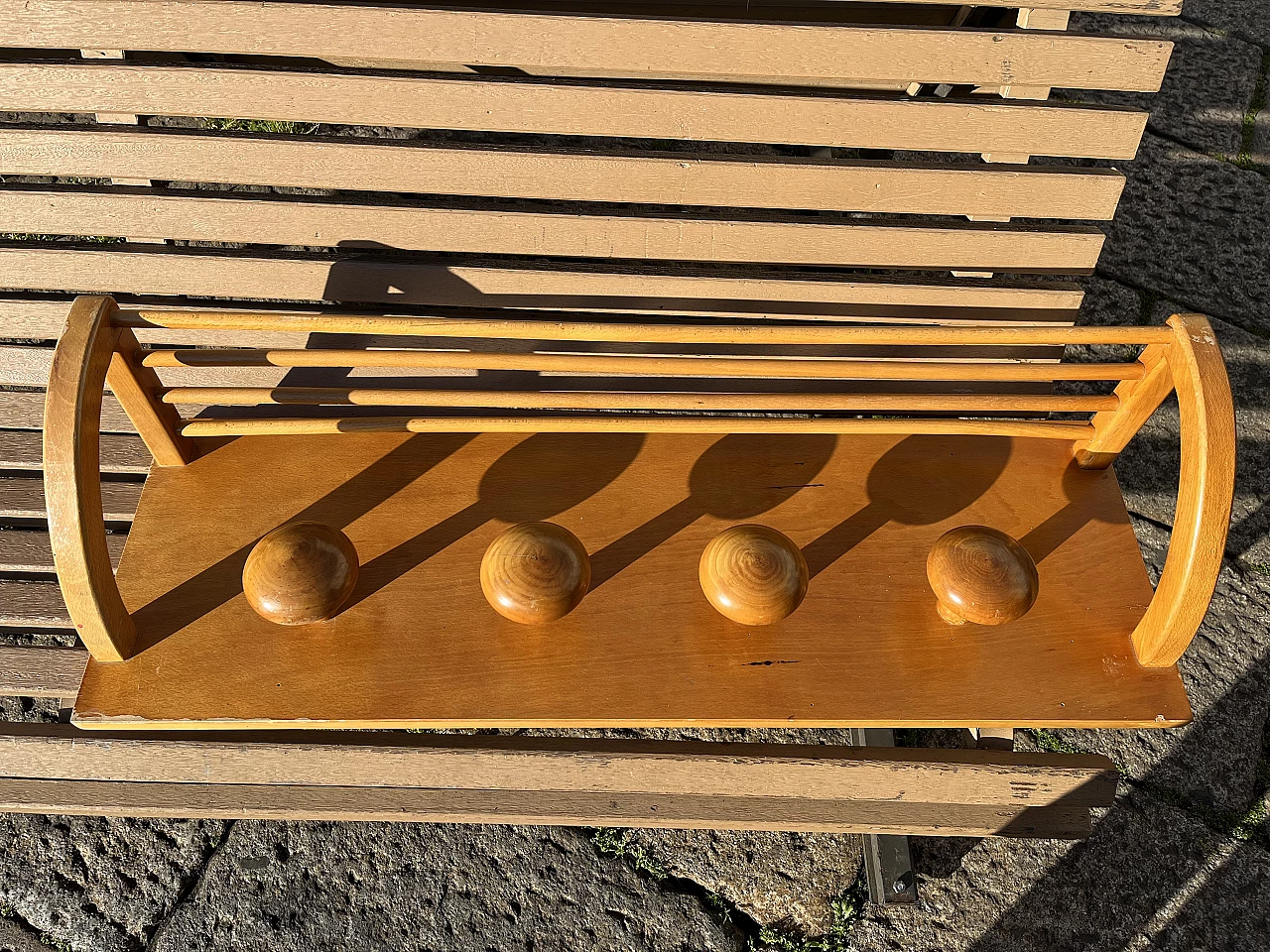 Appendiabiti in legno Fraber 964, anni '60 2