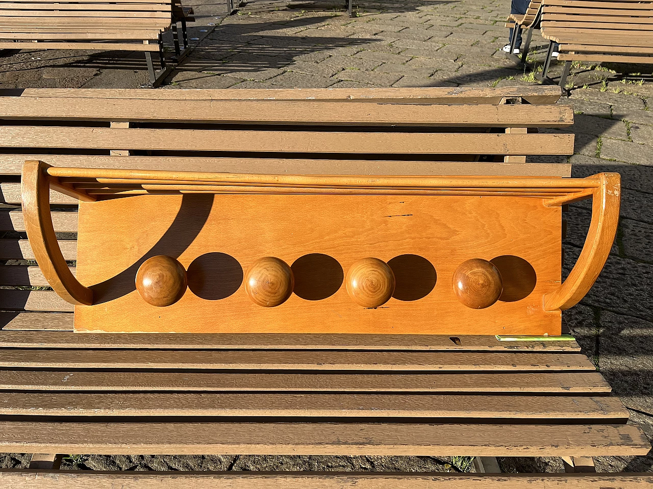 Appendiabiti in legno Fraber 964, anni '60 3