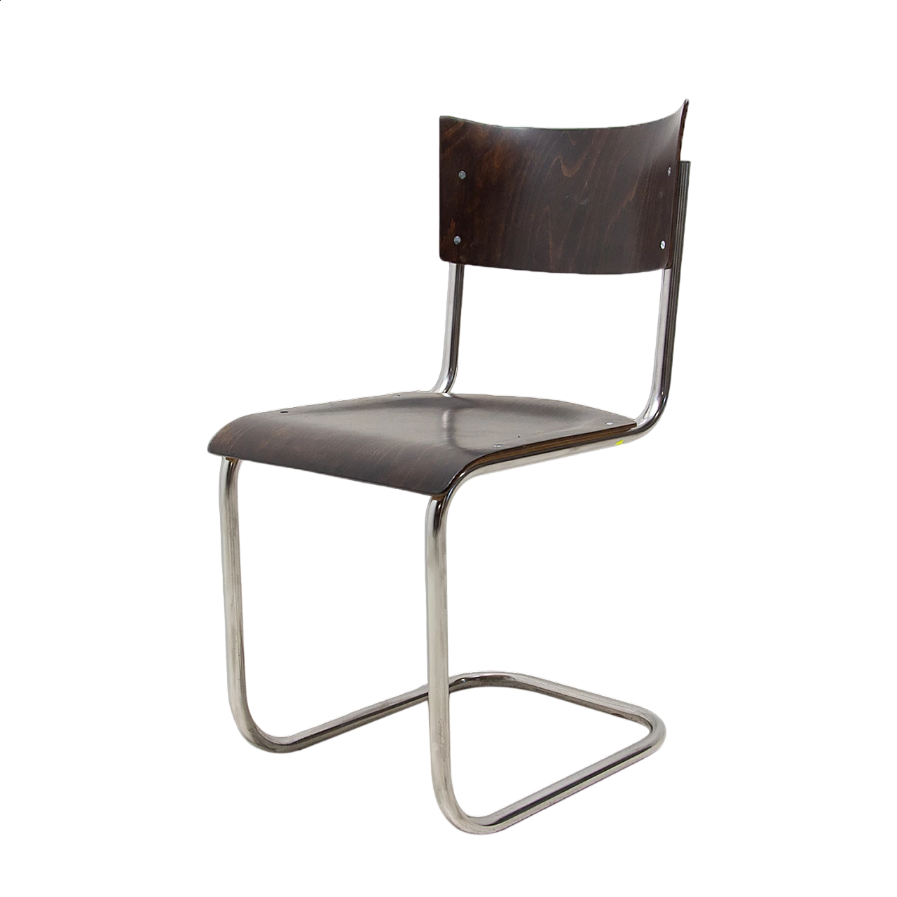 Chromed steel and wood S43 chair by Mart Stam, 1950s 11