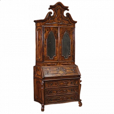 Trumeau Lombardo in walnut, root and beech